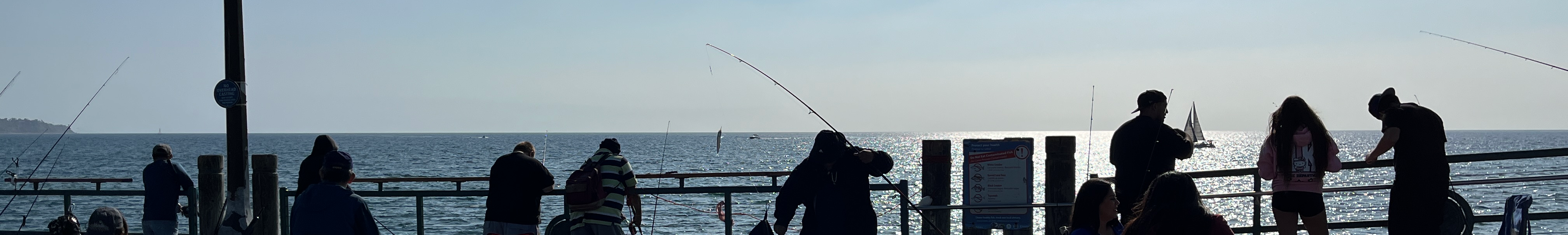 Fishing at a pier