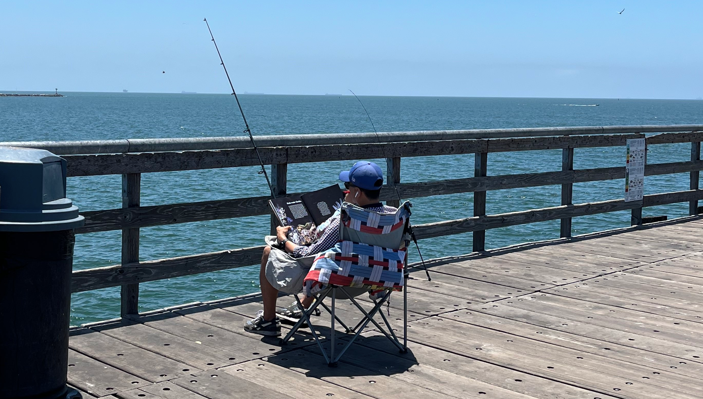 Angler on a pier